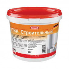 Клей ПВА строительный пластификатор ПУФАС Decoself (5кг)