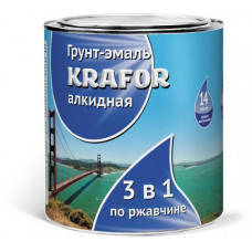 Грунт-эмаль 3 в 1 по ржавчине алкидная шоколадная (1,9кг) КРАФОР