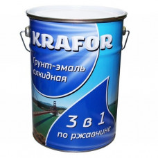 Грунт-эмаль 3 в 1 по ржавчине алкидная голубая (5,5кг) КРАФОР