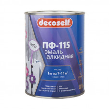 Эмаль ПФ-115 серая ПУФАС Decoself (0,9кг)