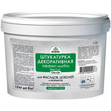 Штукатурка декоративная ШУБА белая для фасадов, цоколей, интерьеров (LAS027) ЛАТЕК (15кг)