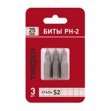 Бита PH-2 25мм ПРОФИ (84962) ТРИГГЕР (3шт)
