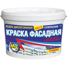 Краска фасадная акриловая супербелая МК Стандарт (14кг)