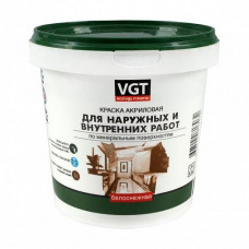 Краска моющаяся акриловая белая ВГТ (1,5кг)