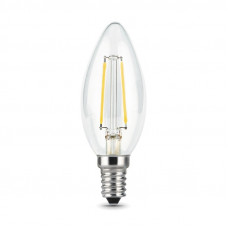 Лампа филаментная LED E14, 9Вт, 230В, свеча С35, 2700К, теплый белый GAUSS