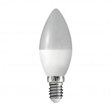 Лампа светодиодная LED E14, 6Вт, 230В, свеча C37, 2700К, теплый белый