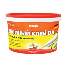 Клей для флизелиновых, виниловых, стеклообоев мороз. ПУФАС ОК (10л=10кг)