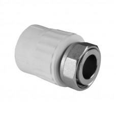 Муфта с накидной гайкой 20х3/4", ВР, полипропилен VALFEX