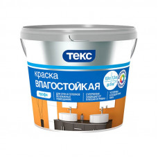 Краска влагостойкая супербелая ТЕКС ПРОФИ (0,9л=1,3кг)