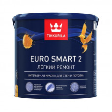 Краска для интерьерная белая глубокоматовая ТИККУРИЛА EURO SMART 2 VVA (2,7 л)
