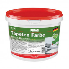 Краска для обоев интерьерная белая мороз. основа А ПУФАС TAPETEN FARBE (10л=14,8кг)