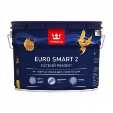 Краска для интерьерная белая глубокоматовая ТИККУРИЛА EURO SMART 2 VVA (9 л)
