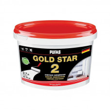 Краска моющаяся супербелая матовая мороз. ПУФАС GOLD STAR 2 (2,7л=4,4кг)
