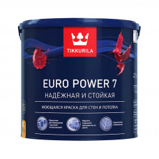 Краска моющаяся матовая база С ТИККУРИЛА EURO POWER 7 (2,7л)