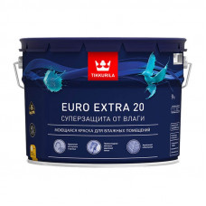 Краска для влажных помещений полуматовая база А ТИККУРИЛА EURO EXTRA 20 (9л)