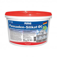 Краска фасадная силикатная матовая основа D ПУФАС FASSADEN-SILIKAT ФС (10л=14,7кг)